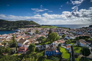 Images Dated 4th May 2017: Portugal, Azores, Terceira Island. Angra do Heroismo from Alto da Memoria park