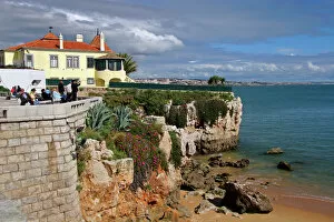 Portuguese Gallery: Portugal, Cascais. Praia da Rainha, a beach in Cascais on the Estoril coast