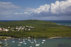 Puerto Rico, East Coast, Las Croabas, elevated view of Las Croabas Bay Puerto Rico, East Coast, Las Croabas, elevated view of Las Croabas Bay