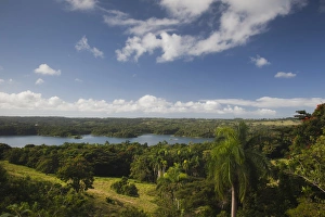 Puerto Rico, North Coast, San Sebastian, landscape by Lago de Guajataca lake Puerto Rico, North Coast, San Sebastian, landscape by Lago de Guajataca lake