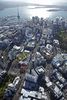 Queen Street, Sky Tower and Central Business District, Auckland, North Island Queen Street, Sky Tower and Central Business District, Auckland, North Island