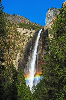 Rainbow over Bridalveil Fall, Yosemite National Park, California USA Rainbow over Bridalveil Fall, Yosemite National Park, California USA