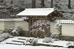 Rare snow at the Portland Japanese Garden, Oregon Rare snow at the Portland Japanese Garden, Oregon