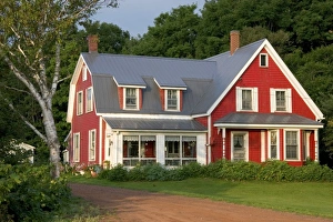 Red farm house on Prince Edward Island, Canada Red farm house on Prince Edward Island, Canada