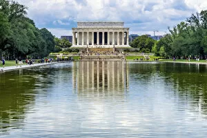Reflecting Pool Gallery: Reflecting Pool, Lincoln Memorial columns, Washington DC