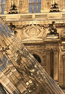 Reflection in the Pyramide du Louvre, Paris, France Reflection in the Pyramide du Louvre, Paris, France