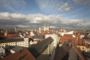 REGENSBURG18309-2012-BARTRUFF.CR2 - Roof top view of Old Town Regensburg, Germany