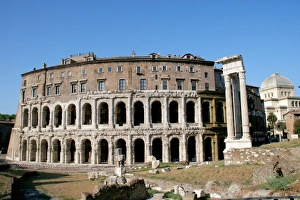 Roman Art. Theater of Marcellus (Theatrum Marcelli). Building finished in 13 BC by emperor Augustum Roman Art. Theater of Marcellus (Theatrum Marcelli). Building finished in 13 BC by emperor Augustum