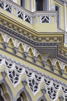 Romania, Transylvania, Brasov, building detail Romania, Transylvania, Brasov, building detail