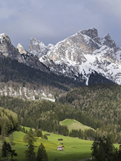 Rosengarten or Catinaccio mountain range in the dolomites of South Tyrol after a Rosengarten or Catinaccio mountain range in the dolomites of South Tyrol after a