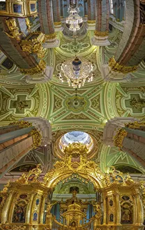 Russia, Moscow. Ceiling of Peter and Paul Cathedral, Moscow, Russia Russia, Moscow. Ceiling of Peter and Paul Cathedral, Moscow, Russia