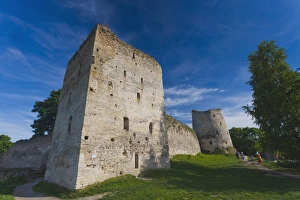 Russia, Pskovskaya Oblast, Stary Izborsk, ruins of the oldest stone fortress in Russia Russia, Pskovskaya Oblast, Stary Izborsk, ruins of the oldest stone fortress in Russia