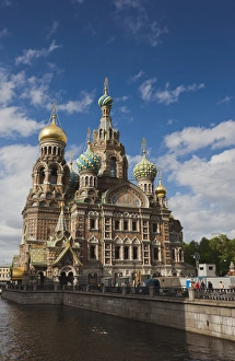 Russia, Saint Petersburg, Center, Church of the Saviour of Spilled Blood on Griboedov Canal Russia, Saint Petersburg, Center, Church of the Saviour of Spilled Blood on Griboedov Canal