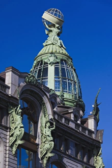 Russia, Saint Petersburg, Center, Singer Building detail Russia, Saint Petersburg, Center, Singer Building detail