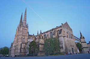 The Saint Andre Cathedral 11th 12th century with its majestic twin gothic towers The Saint Andre Cathedral 11th 12th century with its majestic twin gothic towers