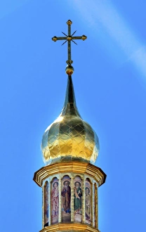 Images Dated 17th April 2015: Saint Sophia Sofia Cathedral Spire Towe Golden Dome Sofiyskaya Square Kiev Ukraine
