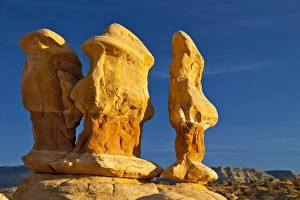 Sandstone Hoodoos on ledge at Devils Garden in the Grand Staircase Escalante National Sandstone Hoodoos on ledge at Devils Garden in the Grand Staircase Escalante National