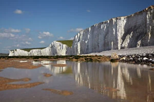 Images Dated 17th May 2010: Seven Sisters Chalk Cliffs, Birling Gap, East Sussex, England, United Kingdom