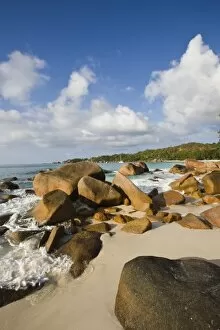 Seychelles, Praslin Island, Chevalier Bay, Anse Lazio beach