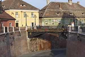 Sibiu, Hermannstadt in Transylvania, Liarss bridge close to Piata Mica..Europe Sibiu, Hermannstadt in Transylvania, Liarss bridge close to Piata Mica..Europe