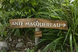 Images Dated 1st July 2006: Sign for Anse Macquereau Beach