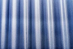 Silver Light blue Corrugated Lead, Metal abstract Patterns Background, Reykjavik, Iceland