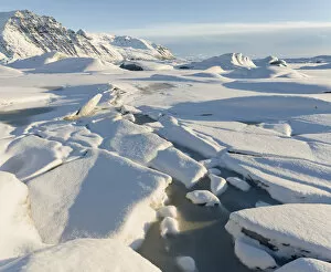 Vatnajokull National Park Gallery: Skaftafelljoekull glacier in the Vatnajoekull NP during Winter