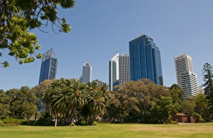 Skyline of new buildings in Perth in Western Australia Australia Skyline of new buildings in Perth in Western Australia Australia