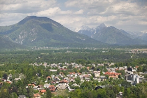SLOVENIA-GORENJSKA-Bled: Town View from Bled Castle SLOVENIA-GORENJSKA-Bled: Town View from Bled Castle