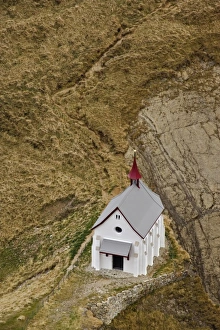 Small church viewed from atop Pilatus Mountain, near Lucerne, Switzerland Small church viewed from atop Pilatus Mountain, near Lucerne, Switzerland