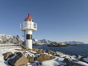 Small town Kabelvag, island Austvagoya. The Lofoten islands in northern Norway during Small town Kabelvag, island Austvagoya. The Lofoten islands in northern Norway during