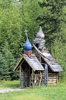 Small wooden chapel at Saint Nicholas Russian Orthodox Church at Eklutna Historical Park Small wooden chapel at Saint Nicholas Russian Orthodox Church at Eklutna Historical Park