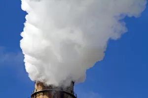 Smoke and steam emission at the TECO Tampa Electric Big Bend Power Station located in Apollo Beach