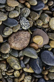 Smooth granite pebbles on beach of Lake Superior, Whitefish Point, Upper Peninsula Smooth granite pebbles on beach of Lake Superior, Whitefish Point, Upper Peninsula