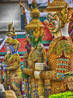 Images Dated 21st November 2014: South East Asia; Thialand; Bangkok; Yaksha at wat phra kaeo The Grand Palace