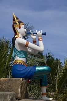 Southeast Thailand, Ko Samui (aka Koh Samui). Statue of Thai goddess on the coast of Fan Southeast Thailand, Ko Samui (aka Koh Samui). Statue of Thai goddess on the coast of Fan