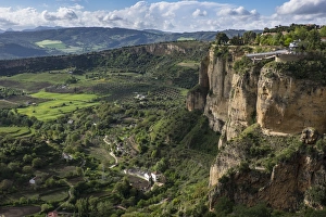 Spain, Andalusia. View over the Ronda Depression, a sloping plateu below the steep Spain, Andalusia. View over the Ronda Depression, a sloping plateu below the steep