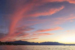 Spectacular sunset colors. Lake Tahoe. California Spectacular sunset colors. Lake Tahoe. California