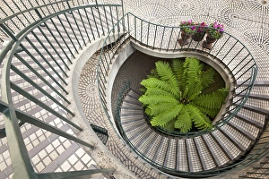 Spiral staircase at the Embarcadero Center in downtown San Francisco, California, USA Spiral staircase at the Embarcadero Center in downtown San Francisco, California, USA