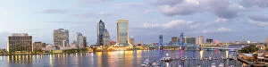 Images Dated 27th February 2017: St. Johns River and Jacksonville Florida skyline at twilight, Jacksonville, Florida