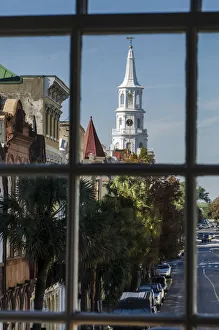 Broad Street Gallery: St. Michaels Episcopal Church on Broad Street from the window of the Old Exchange