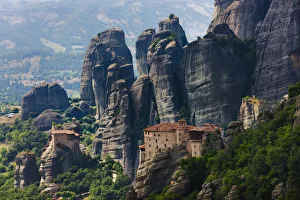 St. Nikolaos Anapafsas Monastery and Monastery of Roussanou, Meteora, Greece (UNESCO St. Nikolaos Anapafsas Monastery and Monastery of Roussanou, Meteora, Greece (UNESCO