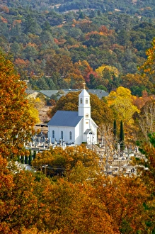 St. Sava Serbian Church and cemetary in Jackson, California surrounded by fall colors St. Sava Serbian Church and cemetary in Jackson, California surrounded by fall colors