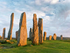 Lonely Gallery: Standing Stones of Callanish (Callanish 1) on the Isle of Lewis in the Outer Hebrides