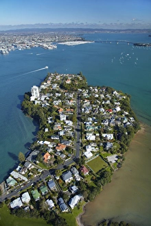 Stanley Point, Waitemata Harbour, and Auckland Harbour Bridge, Auckland, North Island Stanley Point, Waitemata Harbour, and Auckland Harbour Bridge, Auckland, North Island