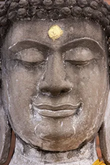 Statue face at the Ayutthaya Historical Park, Thailand Statue face at the Ayutthaya Historical Park, Thailand
