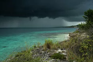Ominous Gallery: Storm over Ocean Western BONAIRE, Netherlands Antilles, Caribbean