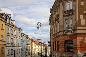 Street of homes is off the main square in Old Town Warsaw Street of homes is off the main square in Old Town Warsaw
