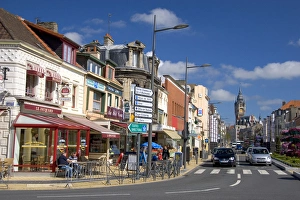 Street scene at the city of Calais in the departmet of Pas-de-Calais, France Street scene at the city of Calais in the departmet of Pas-de-Calais, France