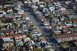 Suburbia Gallery: Student Flats, Castle Street, North Dunedin, Otago, South Island, New Zealand - aerial